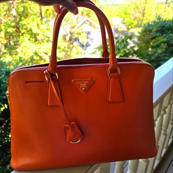 Prada Orange Leather Women's Hand Bag - Picture 3 of 16